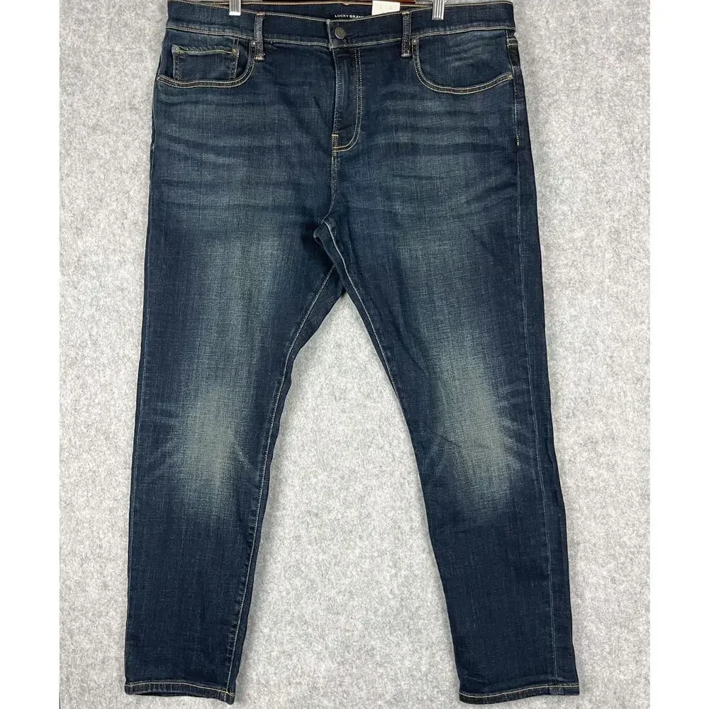 Lucky‎ Brand 110 Slim Jeans Mens 40x30 Coolmax Dark Wash Stretch Denim NEW